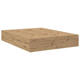 Storage Bed Frame Artisan Oak 150 x 200 cm Engineered Wood 3335388