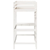 Loft Bed without Mattress White 80x200 cm Solid Wood Pine 842855