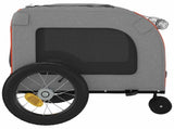 Pet Bike Trailer Orange and Grey 54.5 x 120 x 161 cm 93844