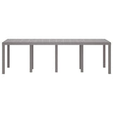 Garden Dining Table Light grey 250 x 100 x 73 cm Poly Rattan 871695