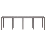 Garden Table Light Grey 250 x 100 x 73 cm Poly Rattan 3378519
