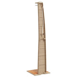 Outdoor Shower Beige 55x60x224 cm Poly Rattan and Acacia Wood 368211