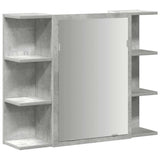 Bathroom Mirror Cabinet Concrete Grey 80x20.5x64 cm Engineered Wood 856035