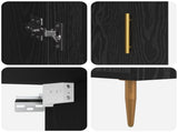Highboard Black Oak 69.5 x 34 x 180 cm Engineered Wood 3416254