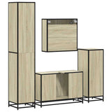 ZNTS 4 Piece Bathroom Furniture Set Sonoma Oak Engineered Wood 3301221