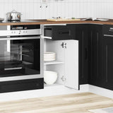 Kitchen Base Cabinet Kalmar Black Engineered Wood 853458