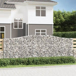 Arched Gabion Basket 400x30x140/160 cm Galvanised Iron 153407