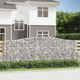 Arched Gabion Baskets 3 pcs 400x30x140/160 cm Galvanised Iron 3145853