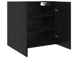Wall-Mounted Cabinet 2 pcs Black Oak 69.5 x 34 x 90 cm 3394553
