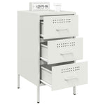 ZNTS Bedside Cabinet White 36x39x68 cm Steel 843088