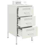 ZNTS Bedside Cabinet White 36x39x68 cm Steel 843088