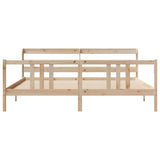 Bed Frame with Headboard without Mattress 200x200 cm 3306718