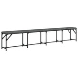 Dining Bench Dark Grey 248x32x45 cm Steel and Fabric 835228