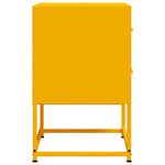 ZNTS Bedside Cabinet Mustard Yellow 36x39x60.5 cm Steel 846464