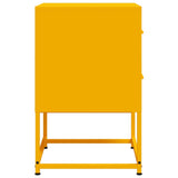 ZNTS Bedside Cabinet Mustard Yellow 36x39x60.5 cm Steel 846464