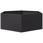 ZNTS Garden Planter Black Hexagon 138x120x45 cm Steel 851136