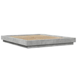ZNTS Bed Frame with LED Lights without Mattress Concrete Grey 150x200cm 3281094
