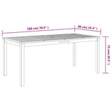 Garden Dining Set 7 pcs Black Solid Acacia Wood 3365541