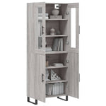 Highboard Grey Sonoma 69.5x34x180 cm Engineered Wood 3198239