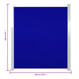 Patio Retractable Side Awning 160x300 cm Blue 317882