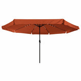 Garden Parasol Terracotta 395 x 395 x 245 cm Polyester 42003649