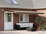 Retractable Awning Taupe 4 x 2 m 100% Polyester and Aluminium 3425762