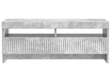 LED TV Cabinet Concrete Grey Engineered Wood 896118