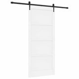 Sliding Door ORKDAL 93 x 211 cm Engineered Wood White and Black 3450274