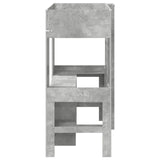 Loft Bed Frame with Desk with Storage Concrete Grey 75 x 190 cm 3410430