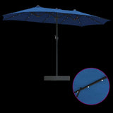Garden Parasol 385 x 209 x 244 cm Polyester Azurblau 42003290