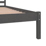 ZNTS Bed Frame without Mattress 135x190cm Grey Double 810407