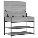 Shoe Bench Grey Sonoma 70x42.5x50 cm Engineered Wood 839031
