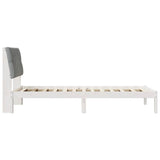 Bed Frame with Upholstered Headboard White 100 x 200 cm 878843