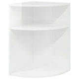 End Table High Gloss White 39.7 x 39.7 x 60 cm Engineered Wood 891134