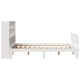 Bookcase Bed without Mattress White 160x200cm Solid Wood Pine 3322671