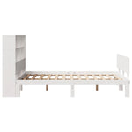 ZNTS Bookcase Bed without Mattress White 160x200cm Solid Wood Pine 3322671