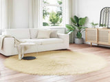 Faux Sheepskin Rug TAFALLA Cream 160 cm Polyester 42021516