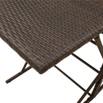 ZNTS 7 Piece Garden Dining Set with Cushions Brown Poly Rattan 369010