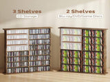 16-Compartment Media Shelf - Rustic Brown T3398P423534