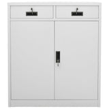 Office Cabinet Light Grey 90x40x102 cm Steel 336410