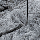 Shaggy Rug High Pile NAVARRA Light Grey 200x200 cm Polyester 4102922