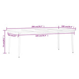 9 Piece Garden Dining Set Black 3099424