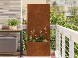 Garden Privacy Screen Rusty 50 x 32 x 150 cm Weathering steel 876447