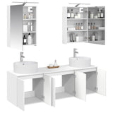 Bathroom Cabinet Set 5 pcs White Engineered Wood 3406431