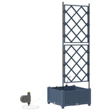Garden Planter Grey 40 x 40 x 126 cm Plastic 42002871
