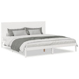 Extra Long Bed Frame without Mattress White 180x210 cm Solid Wood 3309304