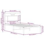 Bed Frame without Mattress Brown Oak 80x200 cm Engineered Wood 4106832