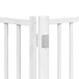 Dog Gate with Door Foldable 12 Panels White 960 cm Poplar Wood 3155732