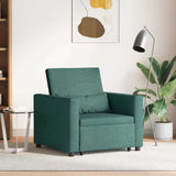 Pull out Sofa Bed Single Dark green 90 x 165 x 87 cm Fabric 42002689