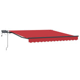 Retractable Awning Red 300 x 250 cm Fabric 3330146